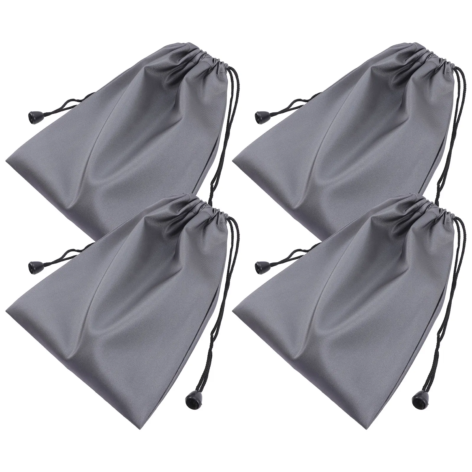 

Travel Electronics Storage Pouch Portable Grey Tech Drawstring Cable Organizer Waterproof Nylon Storage Bag Easy Fold Compact