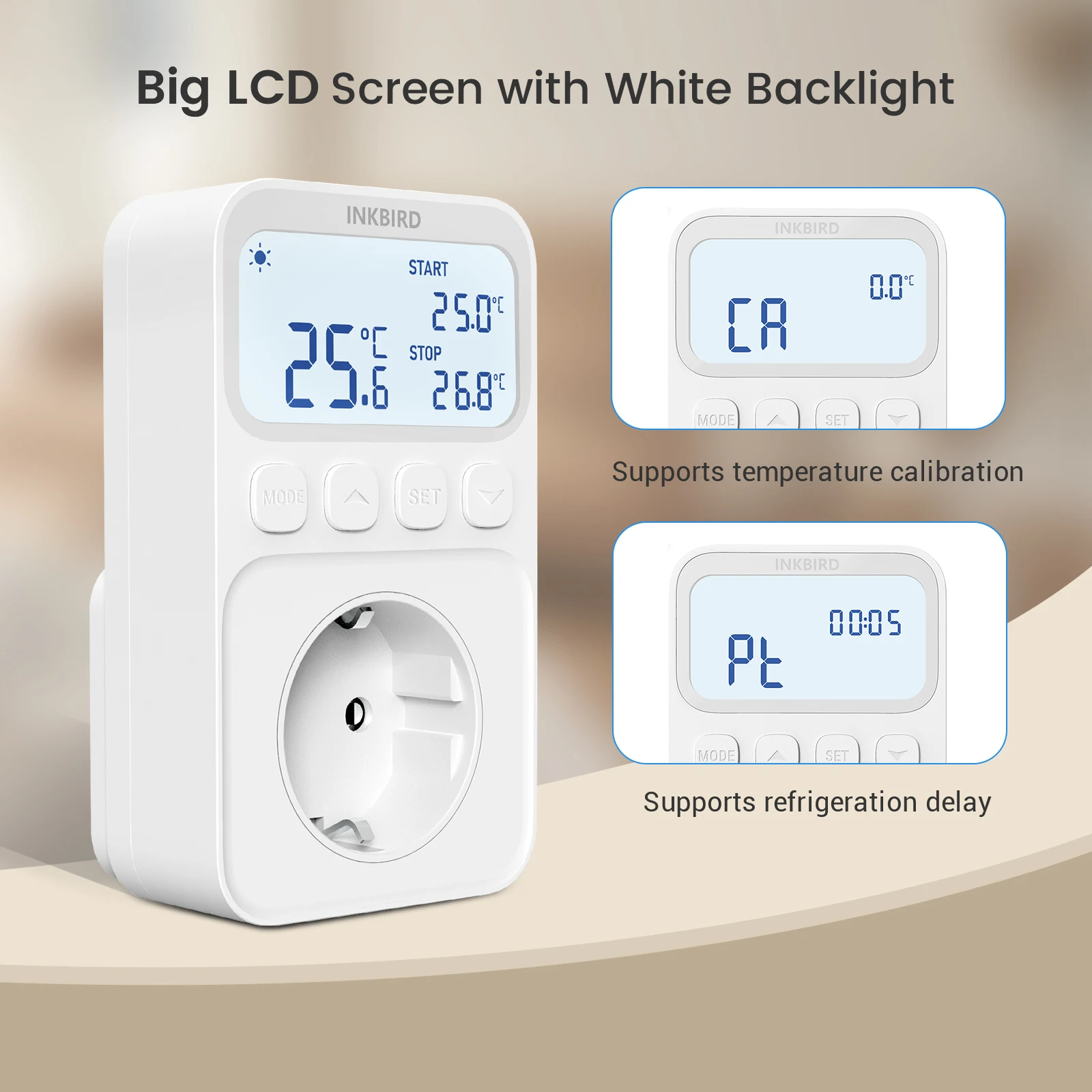 INKBIRD-controlador de temperatura C216T, termostato de temporizador enchufable para peceras, refrigerador, 3 modos de Control, calefacción y refrigeración