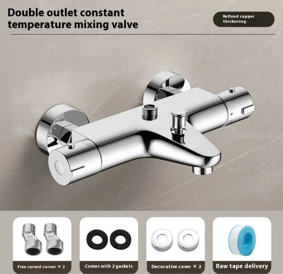 

Thermostatic mixing valve, thermostatic device for hot and cold shower, automatic temperature control valve, water heater faucet