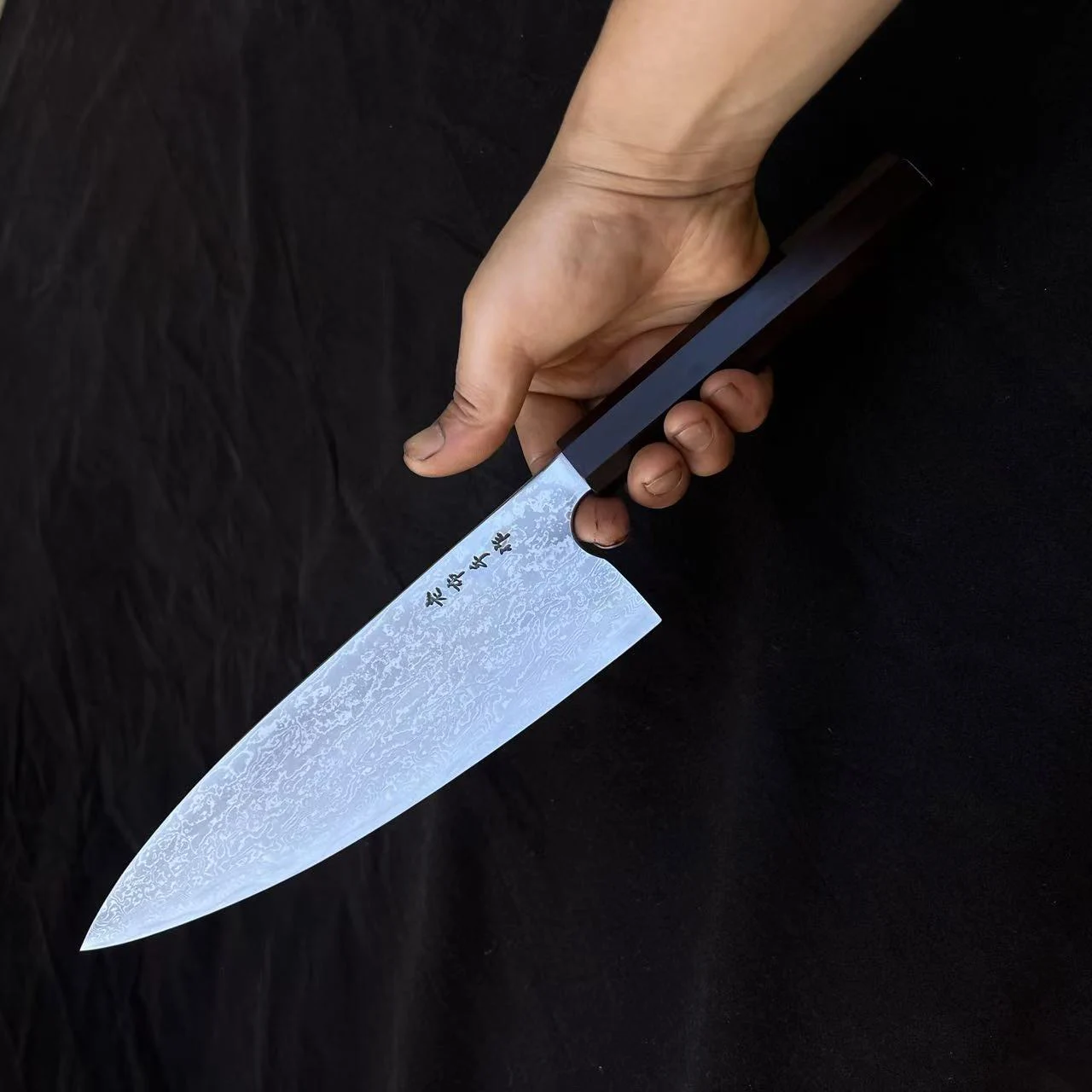 

8,5-дюймовый нож шеф-повара BG42, авиационный специальный стальной сердечник, кованое лезвие ручной работы из дамасской стали, тесак, кухонный нож, настраиваемый