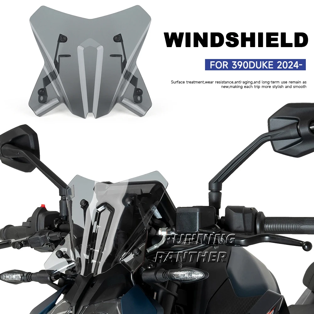 

For 390 Duke 390Duke Duke390 2024-2025 Motorcycle Front Windscreen Guard Sport Guide Windshield Wind Deflector Fairing Cover