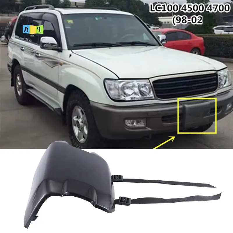 

A04E-1Pcs Car Front Bumper Winch Cover Trim Fit For Toyota Land Cruiser LC80 4500 FZJ80 1992-1998 Accessories Parts