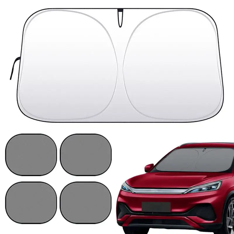

Sunshade For Car Windshield Reflective Foldable Car Shade Uv Protector For Outdoor Travel Parking Hybrid Electric Vehicle Road