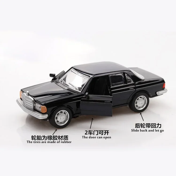 1:36スケール レトロ W124 ダイキャスト合金 プルバックカー コレクタブルトイ キッズ向けギフト ダイキャスト合金カーモデル コレクタブル