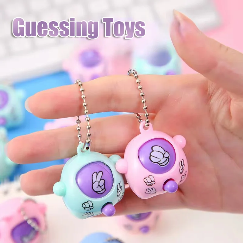 

10/20Pcs Funny Guessing Eggs Mini Keychain Kids Birthday Party Favors Gift for Guests Rock Paper Scissors Game Pinata Filler