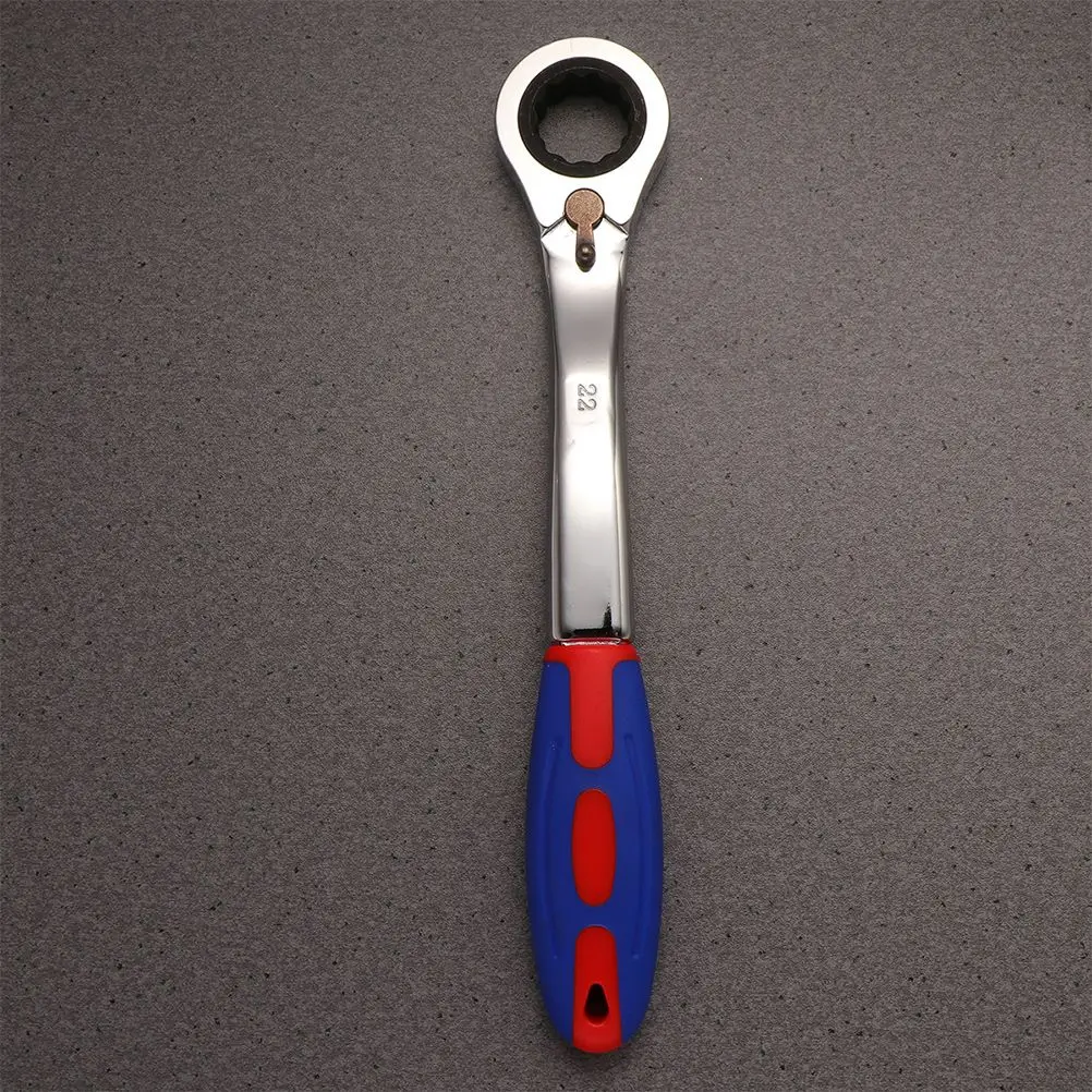 

Plastic Handle Wrench 22MM Adjustable Small Size Ratchet Spanner Premium Steel Home Professional Wrench Spanner Tool