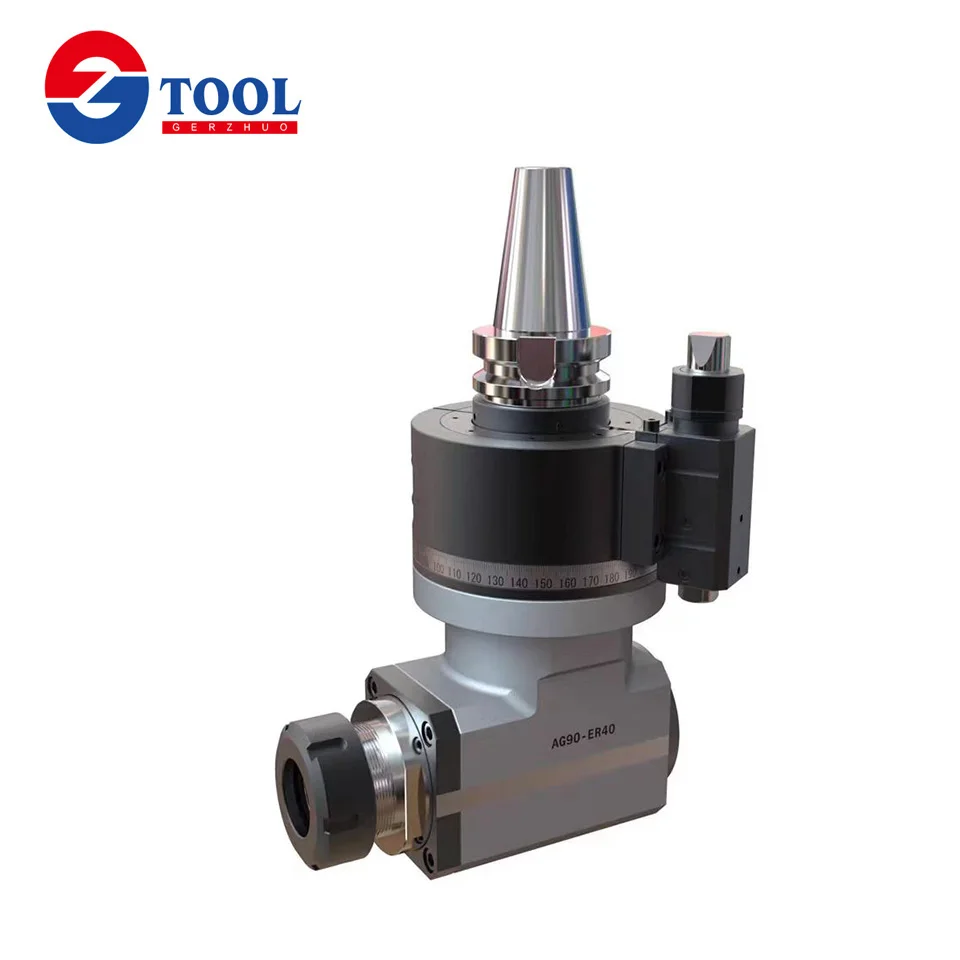 CNC Machine Tools AG90-ER11/ER16/ER20/ER32/ER40 90 Degree Angle Head BT30 BT40 BT50 With ER Collet Gerzhuo