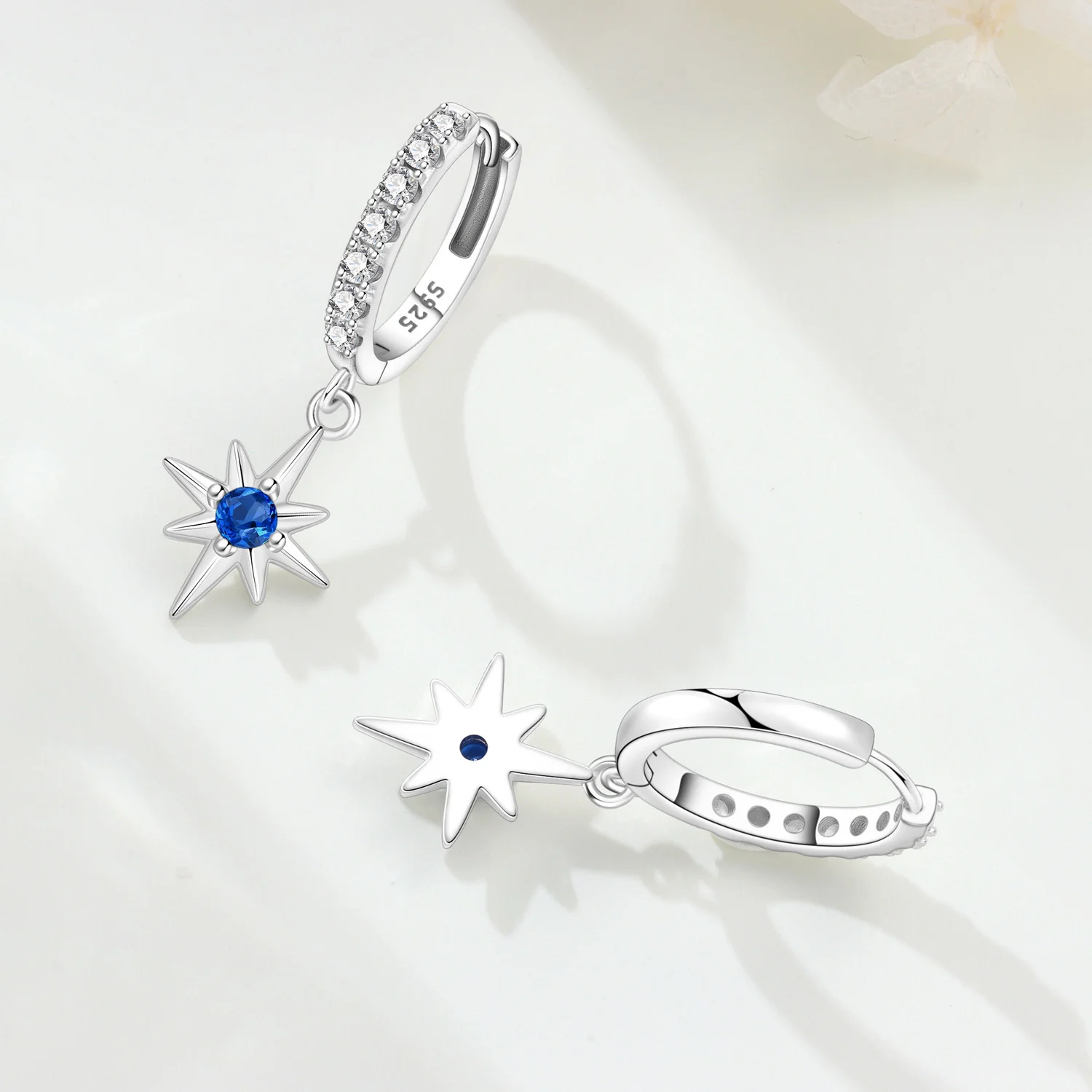 Cycuff 925 فضة بسيط الأزرق الزركون ستار إسقاط أقراط النساء أقراط سحر موضة تنوعا مجوهرات الحفلات هدايا #3