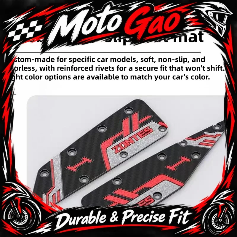 【Precise Fit】FOR ZONTES 150X Foot Pads, Motorcycle Foot Pedal Pads, Rubber Anti-slip, Non-destructive Modification Accessories
