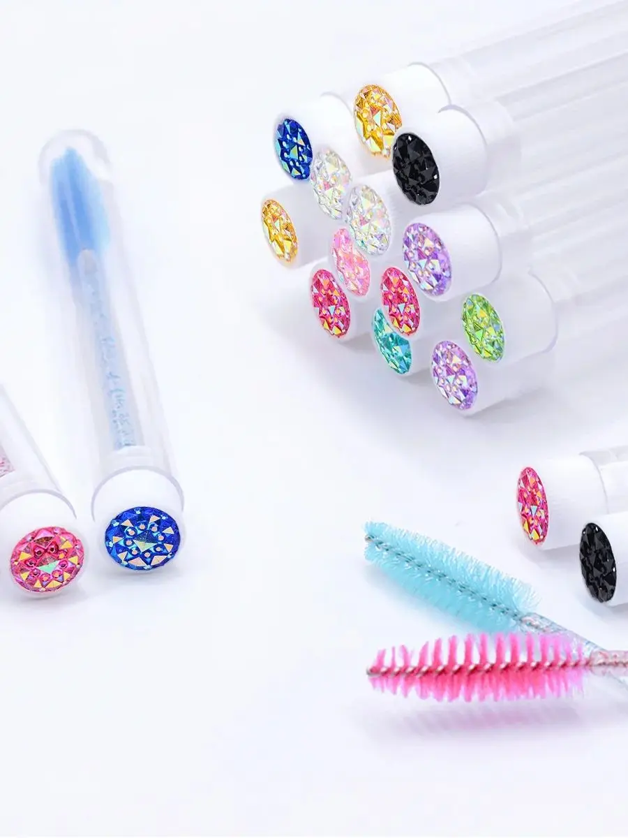 20 قطعة أنابيب فرشاة الرموش مع كريستال لاش عصي الماسكارا الحاجب مشط Spoolies الحاويات لاش فرشاة تطبيق أدوات ماكياج #2