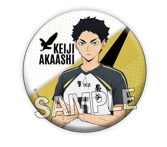 Anime Haikyuu!! Iwaizumi Hajime Akaashi Keiji Ushijima Wakatoshi Miya Atsumu Kotaro Bokuto Cosplay Metal Badge Backpack Decorate