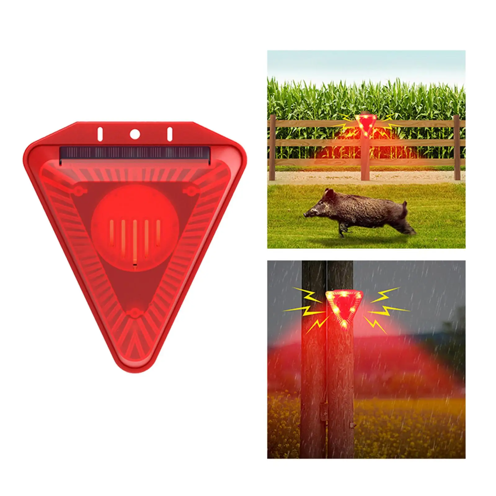 Strobe Light Solar Flash IP55 Waterproof No Wire for Camper Driveway Farm Warning Siren Alert Door Security Alarm Solar Light