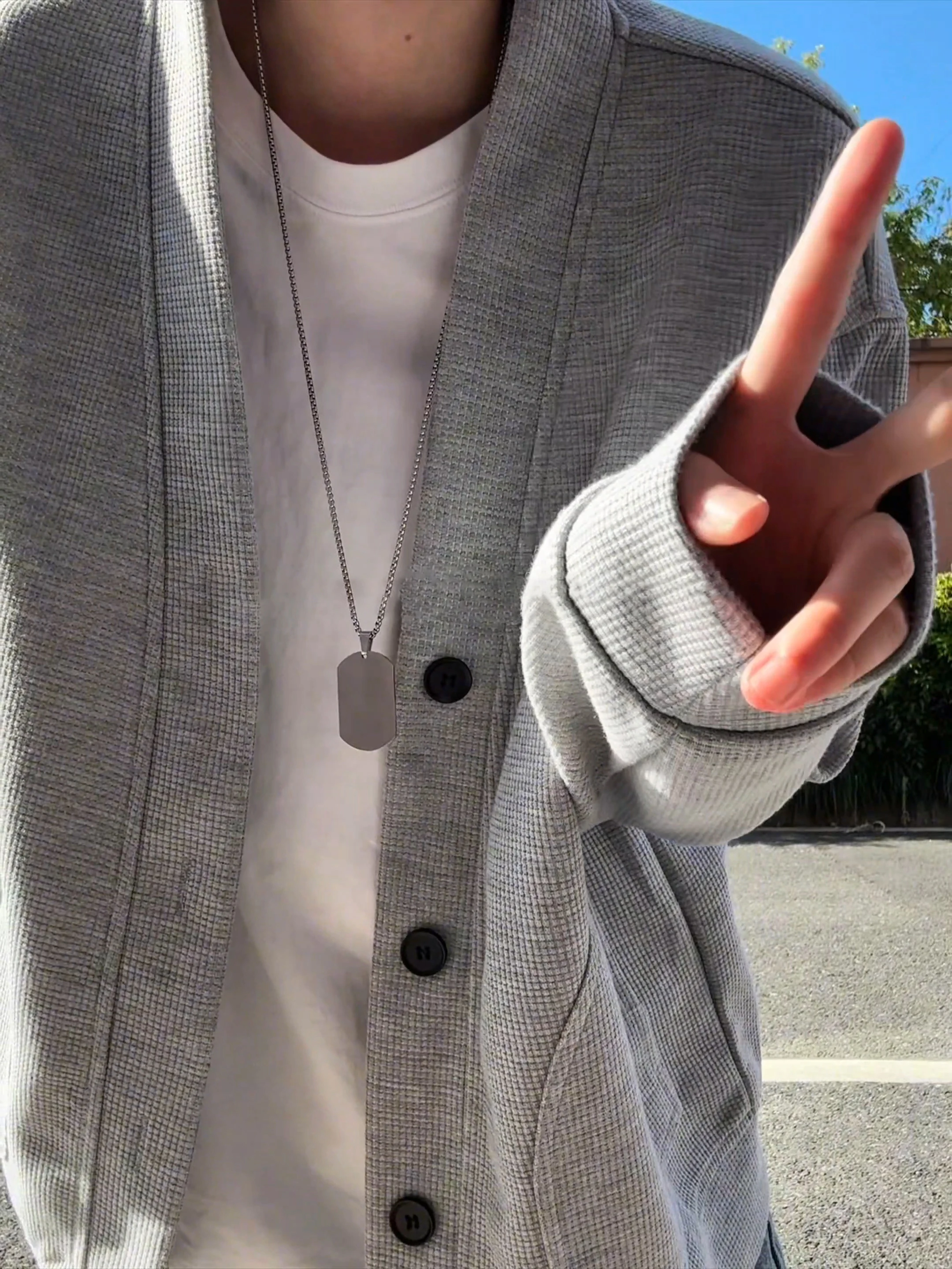 

Легкий вязаный кардиган для мужчин, осенний, свободный, в стиле кэжуал, для многослойных образов, повседневная куртка