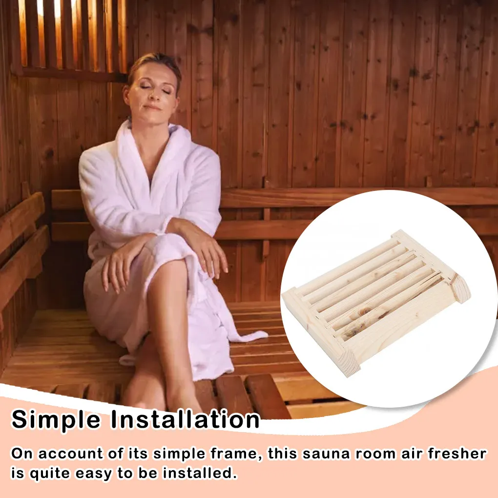 Sauna Air Fresher Exquisite Adjustable Bath Ventilated Grille Smooth Surface Tumble Wood Ventilator Steam Outlet