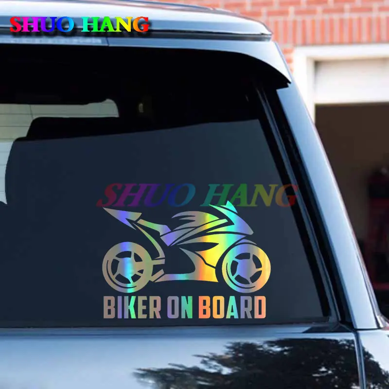 Car Mounted Motorcycle Sticker Girl Motorcycle Rider Inspect for Bikers Reflective Motorcycle Car Sticker Funny JDM Vinyl