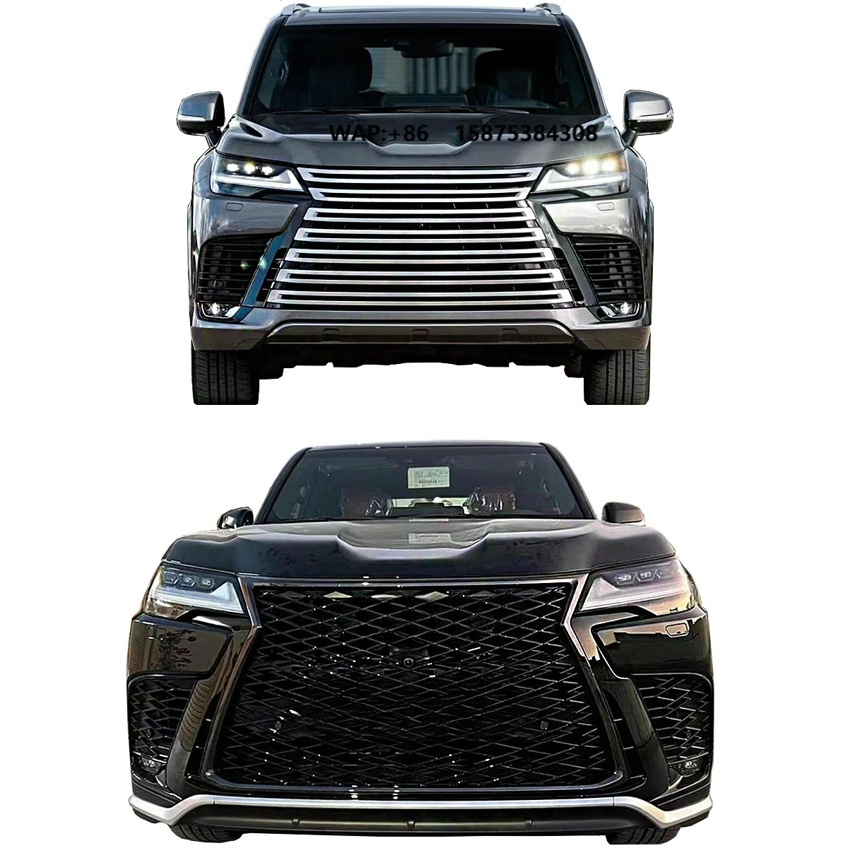 Auto Body System PP Plastic Bumper Body Kit for LX600 2022-2024 Modified to F Sport Look Like.