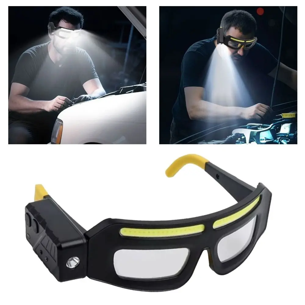 Lightweight Intelligent Sensing Headlight Comfortable Hands-Free LED Headlight Glasses Large-Area Floodlight Adjustable