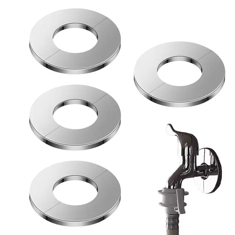 Toilet Pipe Faucet Cover Plate, Placa De Chuveiro, Placa De Cobertura De Encanamento, Válvula De ângulo, 4Pcs