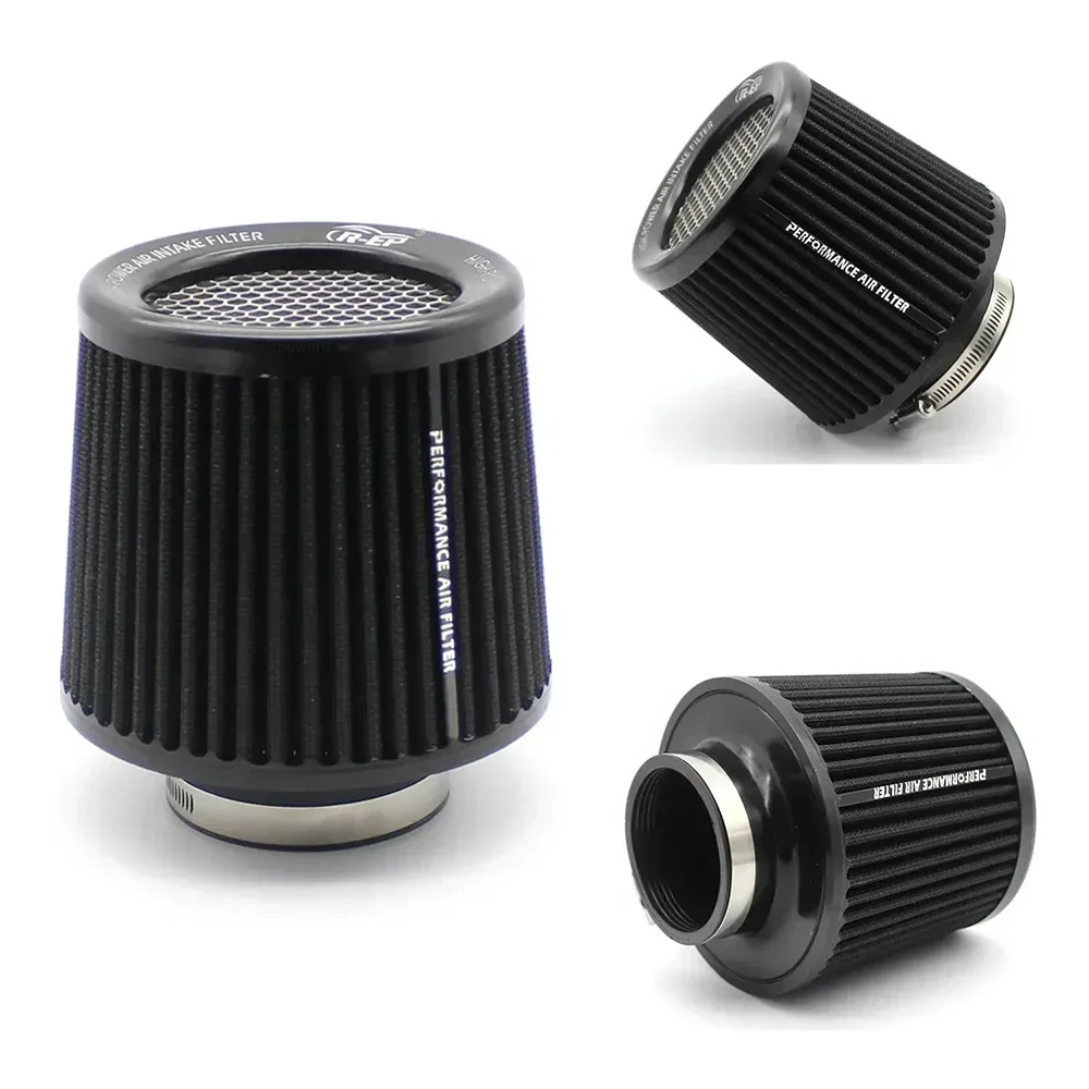 63MM 76MM 89MM 101MM High Flow Cold Cone Air Intake Filter 2.5\'\' 3\'\' Universal Car Air Filter Modification for Racing Sport Car