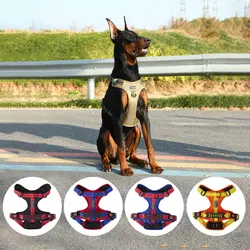 Doberman Pinscher Harness Collar Walking Pet Vest Harness Suitable for Medium and Large Dogs Labrador Dog Harness Chain Supplies