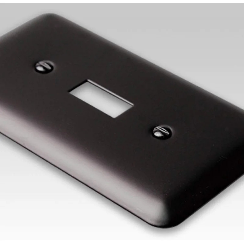 935DBK Piastra da parete, 1 duplex, nera