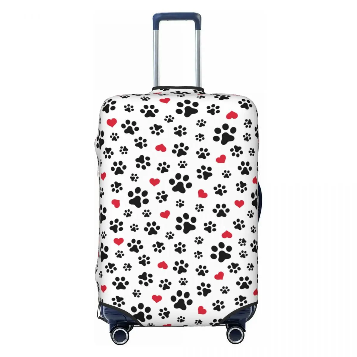 Custom Fashion Dog Paw Cat Heart Footprints Luggage Cover Protector Dust Proof Travel Suitcase Covers