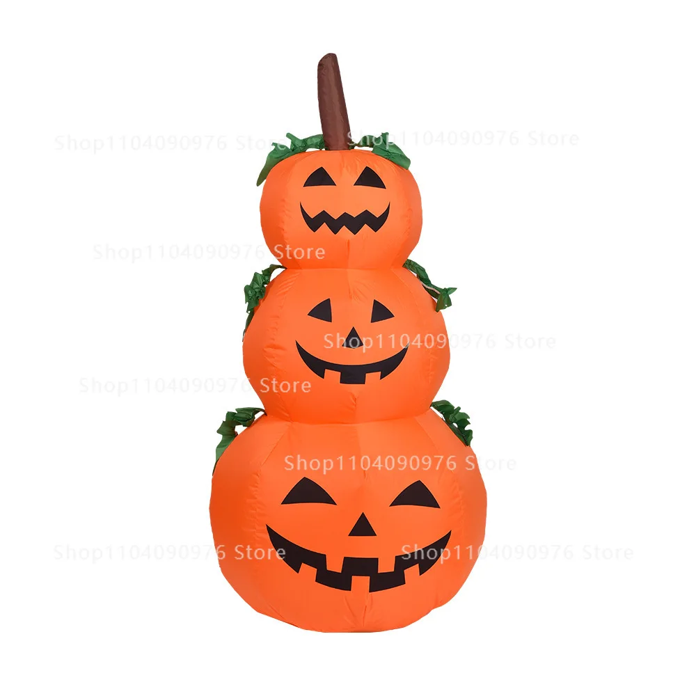 1.2 M Halloween Inflatable Pumpkin with LED Outdoor Decoration  Home Garden Courtyard Tombstone Decoration Haunted Props
