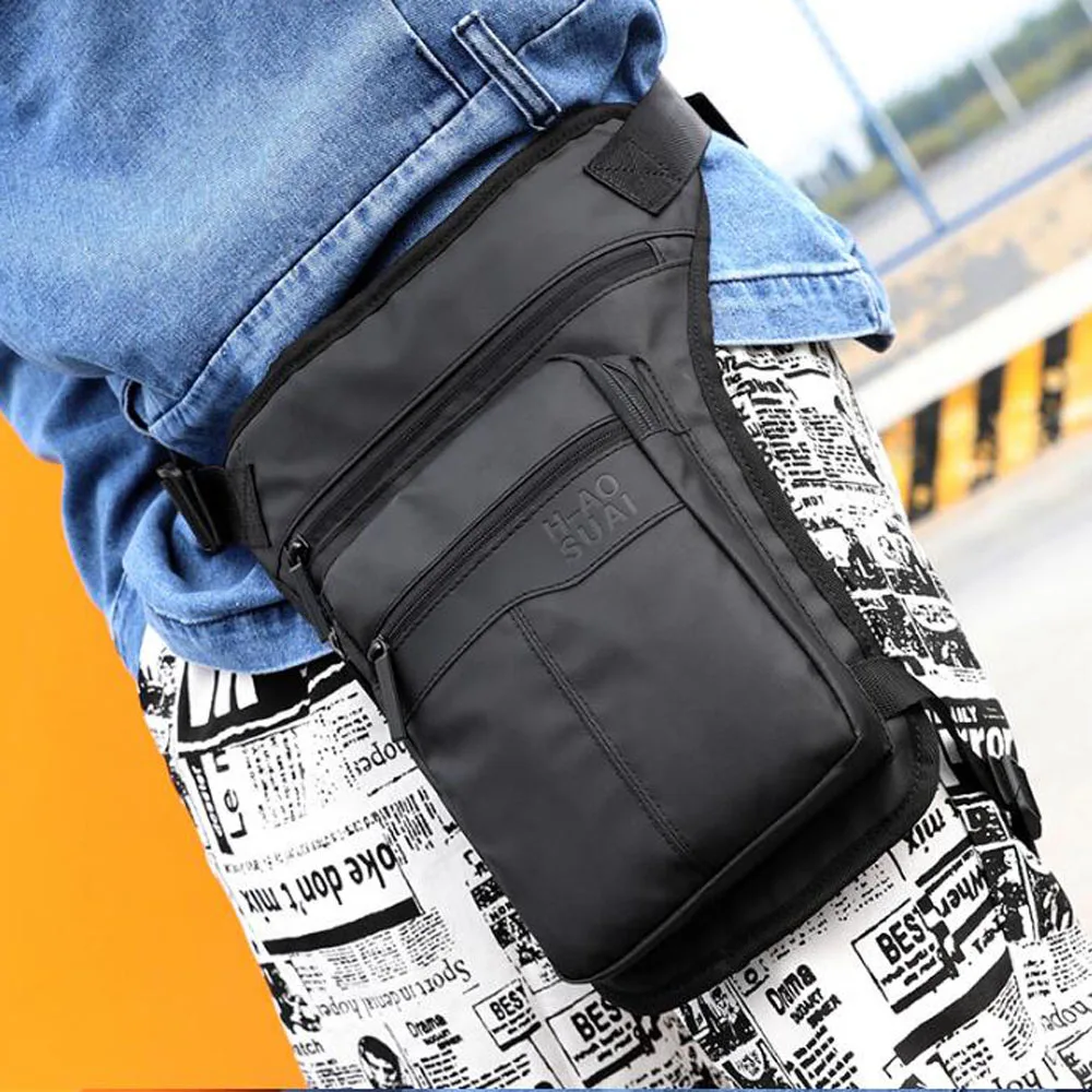 Oxford  Men Waist Leg Drop Bag Military Assault Hip Bum Bags Belt  fashion Male Travel Riding Casual Waterproof Fanny Leg Pack