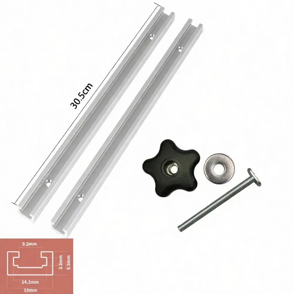 Precision Miter Track Stop 19mm T Slot Fence Connector Aluminum Alloy Woodworking Workbench Jig Clamping Hardware Tool