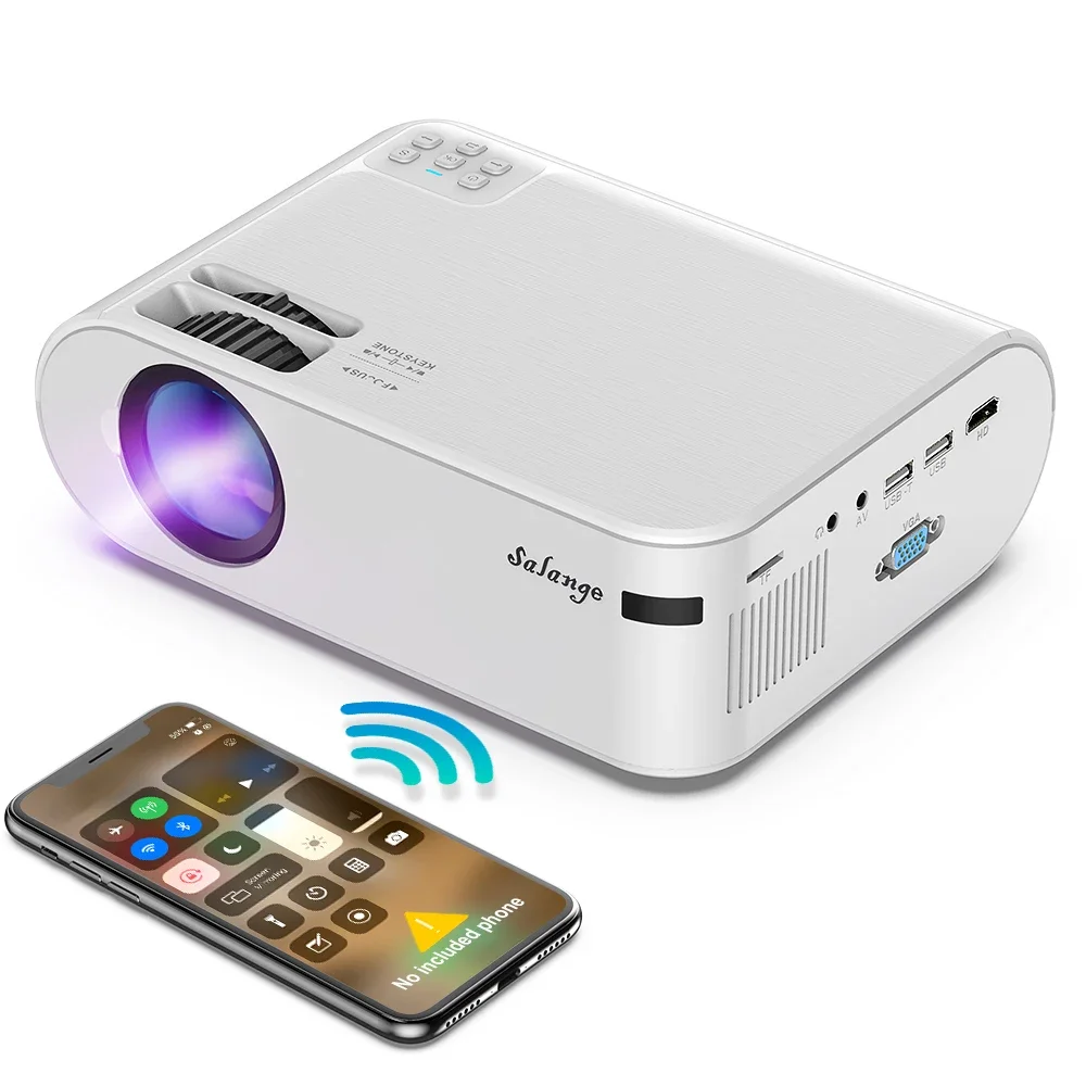 Salange P62 Android Projector LED LCD Mini Beamer Home Theater Video Proyector Full HD 4000 Lumens Digital Projector 1.3kg/unit