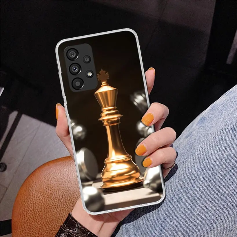 Competitive Chess Game Phone Case For Samsung Galaxy A14 A24 A34 A54 A04S A13 A23 A33 A53 A03S A12 A52 A22 A32 A02S A72 A73 Cove