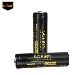 Sofirn-LED懐中電灯用充電式セルバッテリー、事前充電、3.7vリチウムイオン、18650、3000mah、18650