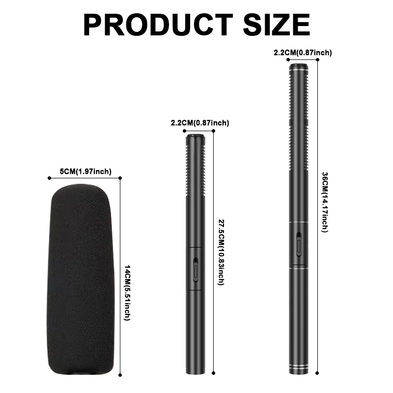 XLR Shotgun Condenser Microphone Professional Cardioid Mini Shotgun Condenser Mic Television News Reporter Interview Microphone
