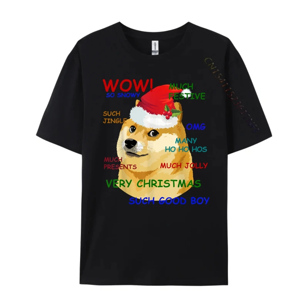 

Christmas Dog Mens Shirts Graphic Tee White T Shirt Men New Years Eve Fall Clothes Aesthetic Clothes