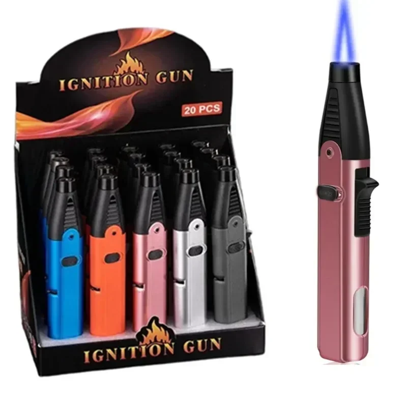 

New Lighter Torch Lighter with Adjustable Jet Flame Windproof Butane Refillable Gas Candle Grill BBQ Fireworks Fireplace Tool