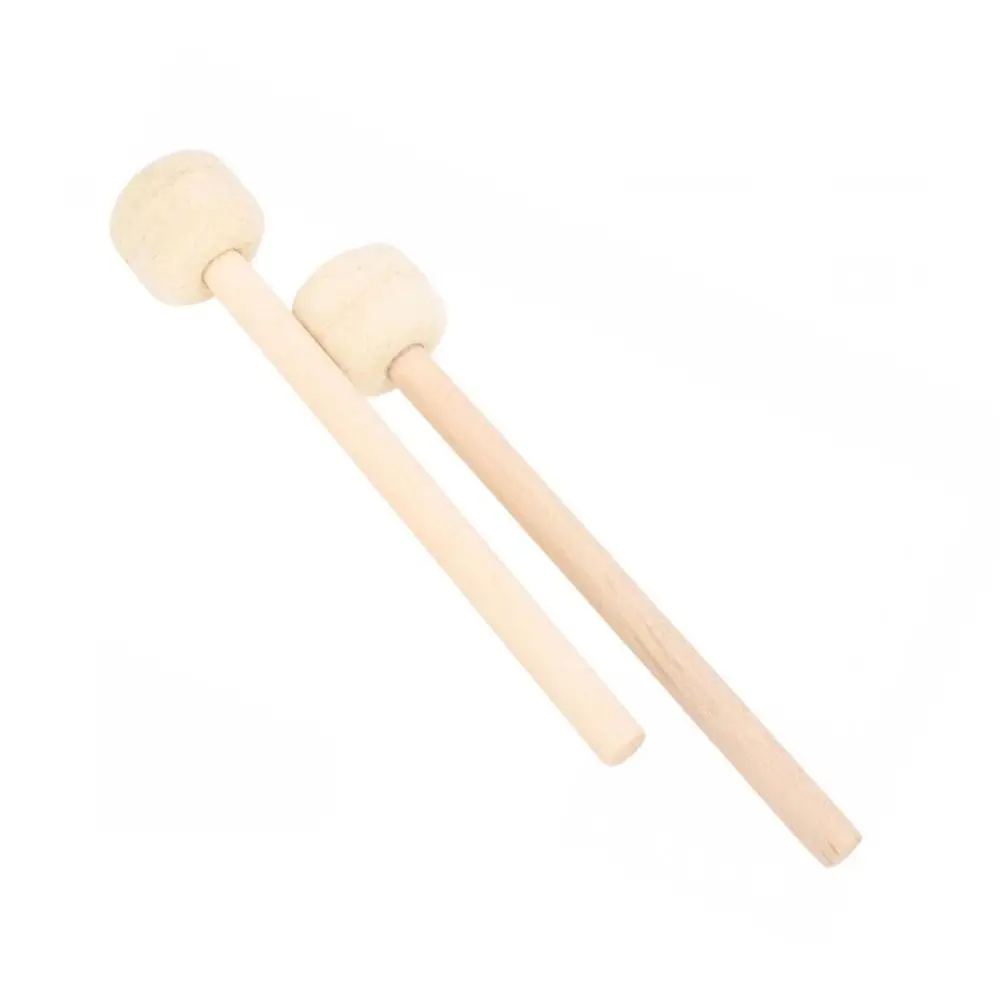 1pc ウールフェルトヘッドドラムスティックバンドパフォーマンス木製ハンドルドラム木製マレットノンスリップロングハンドル木製ドラムハンマー