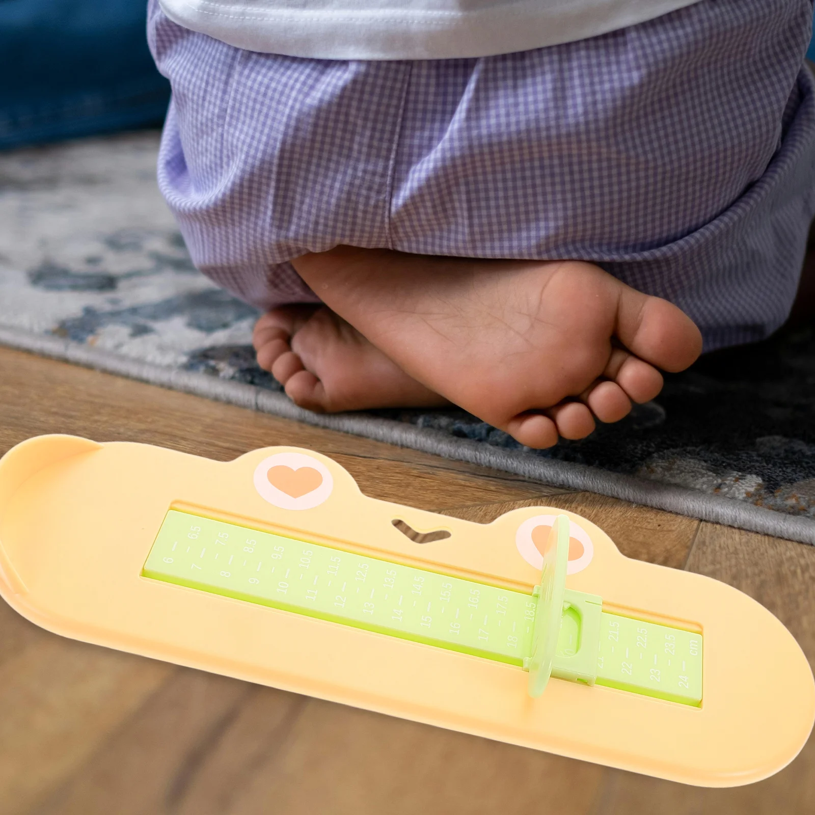 Foot Measuring Device for Home Use Precision Shoe Sizer Tool Measures Internal Shoe Length Universal Fit for Sandals