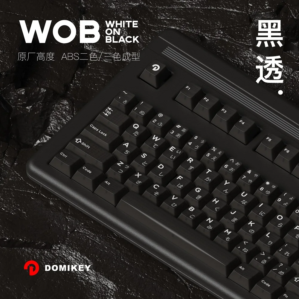 Imagem -04 - Domikey Doubleshot Backlit Keycap Obsidian Wob Cereja Perfil mx Teclado Poker 87 104 Xd64 Xd68 Bm60 Bm65 Bm68 Bm80