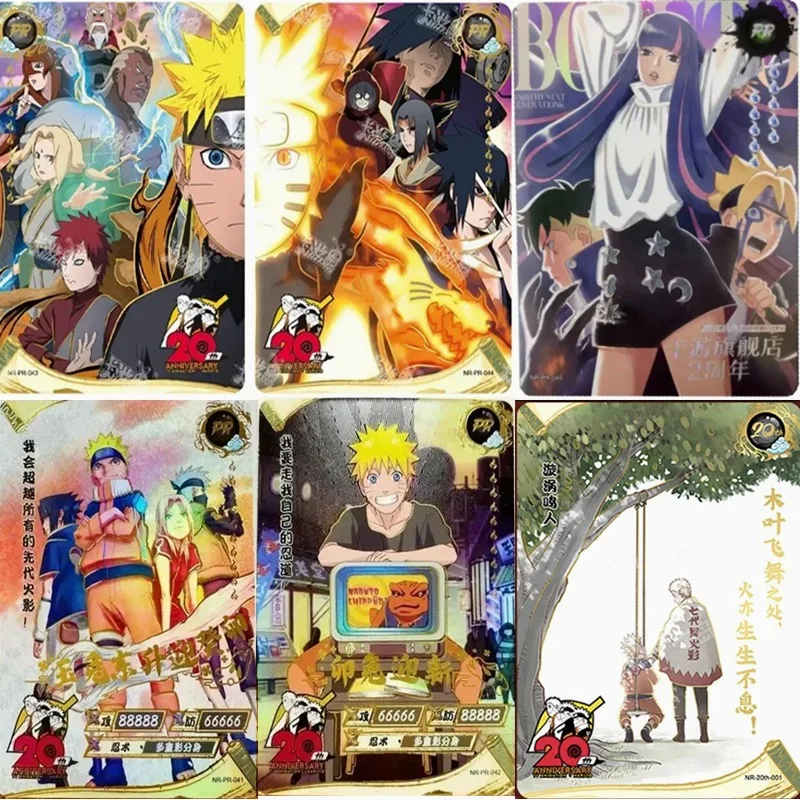 

KAYOU Genuine Naruto 20th Anniversary PR Card PR043-044 Kakashi Uchiha Tsunade Kushina Jiraiya Tsunade Rare Collection PR Card