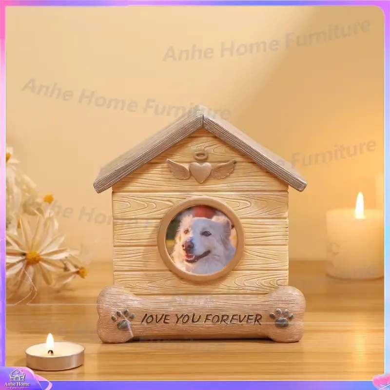 Creative Resin Pet Cremation Urn Casket Box for Cat Dog Funeral Memorial Keepsake Home Decor Beloved Pet Ashes Holder Gift