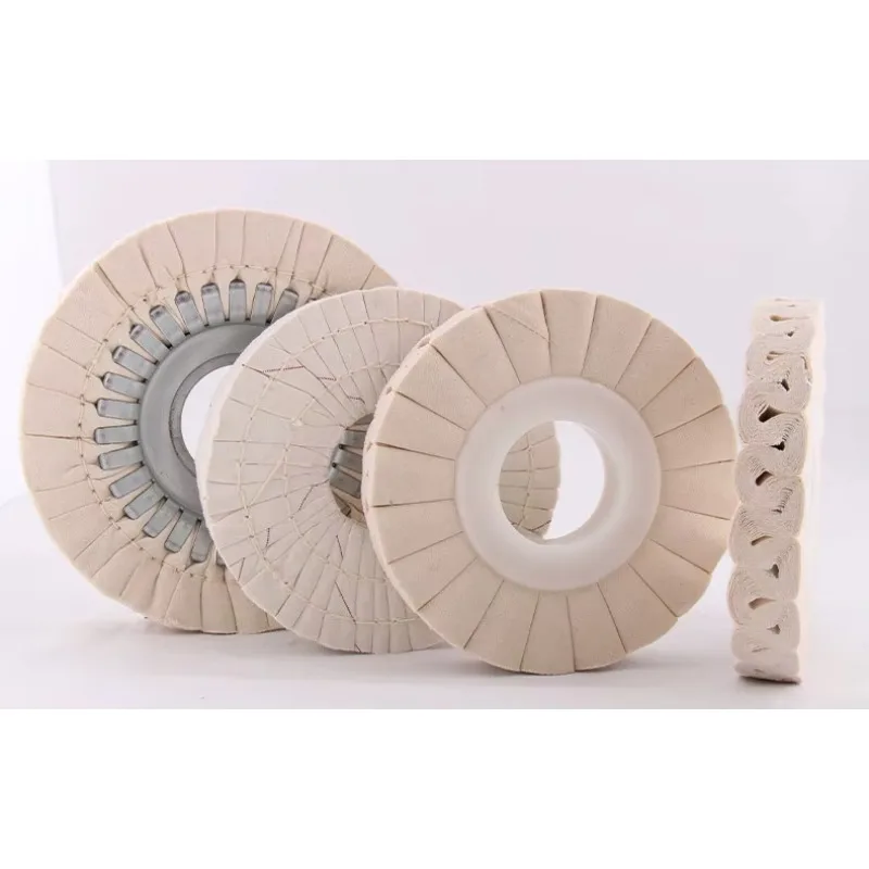 Cotton Wheel Buffing Cloth with Plastic Core 150*50*20/22 mm Abrasive Tool of Edge Banding Machine view 3