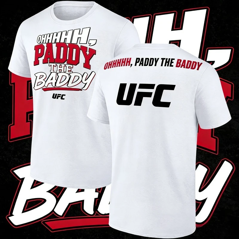 

2025 Мужская мода, бестселлер UFC, боксерский матч, футболка для любителей экстремальных видов спорта, футболка из 100% чистого хлопка с принтом