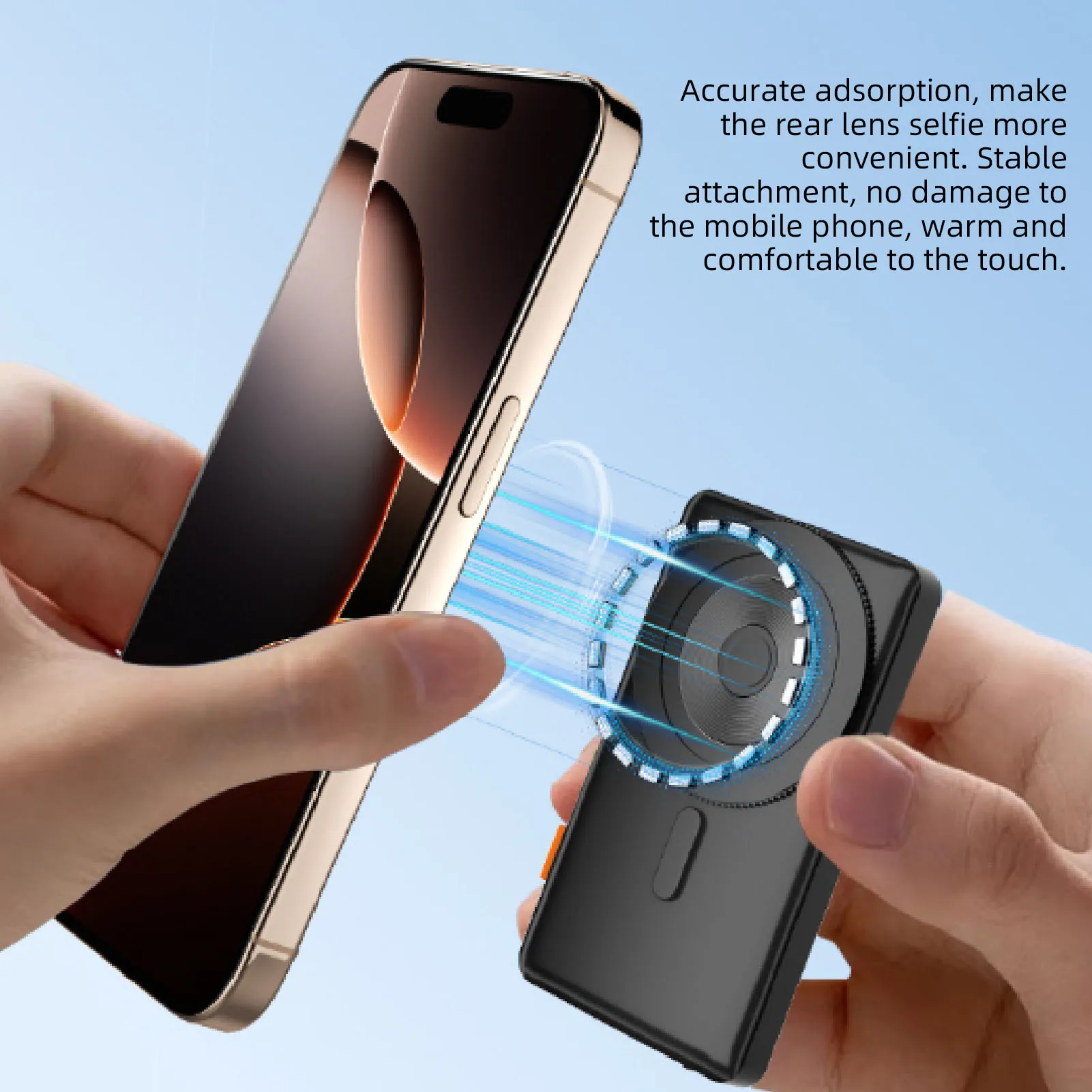 電話バックカメラスクリーン 1080P録画 2.4G/5Gワイヤレス 4.02インチ 磁気式 スマホVlog自撮りスクリーン 通勤用