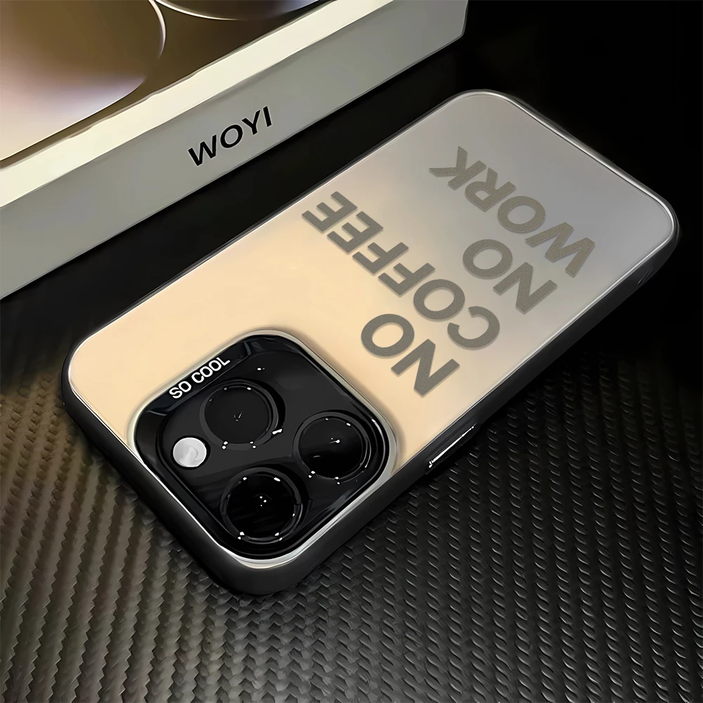 No Coffee, No Job Phone Case For Iphone 16 Pro Max 15 14 13 12 11 For Iphone 16 Pro 15 14 13 12 11 Case Funda Bumber Coque