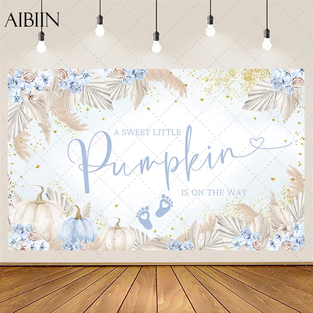 اليقطين استحمام الطفل خلفية الزخرفية الجنس تكشف عيد ميلاد حزب ديكور الاطفال صبي فتاة استحمام الطفل