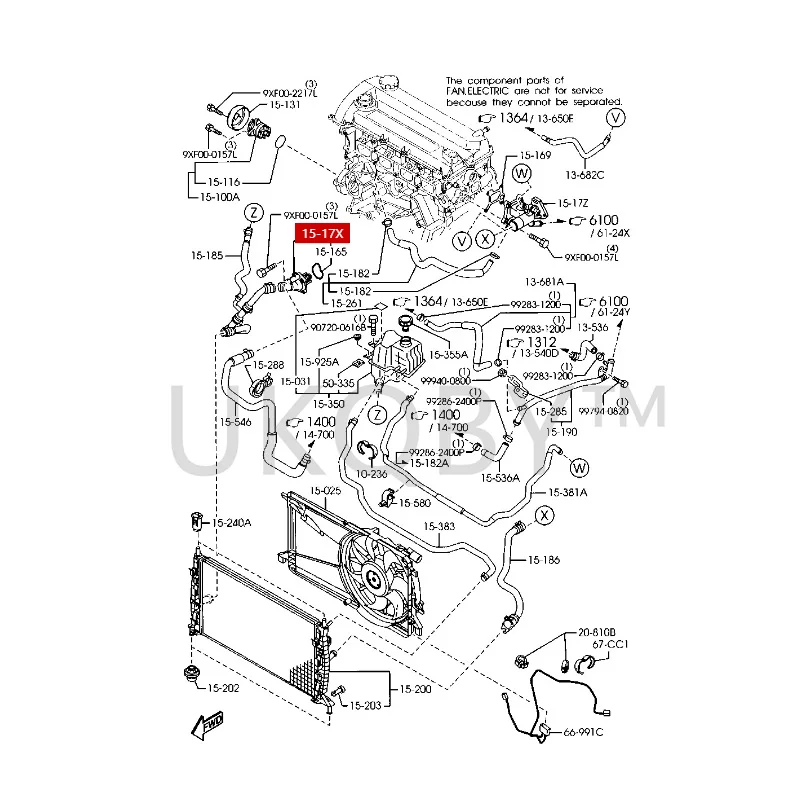 L32715170A L32815170A Suitable for Ma zd a 3 Star Cheng Ma 5 Thermostatic valve Thermostat body thermostat