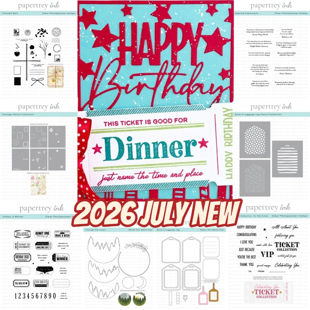 Build-A-Luggage Tag 2026 Metal Cutting Dies and Clear Stamps cut die mold blade knife punch Scrapbook Paper craft stencils dies