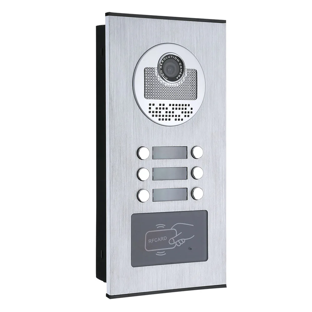 

7 Inch BUS 2 Wire Video Doorbell Intercom system for home 6 Units Apartment Support Night vision Remote APP