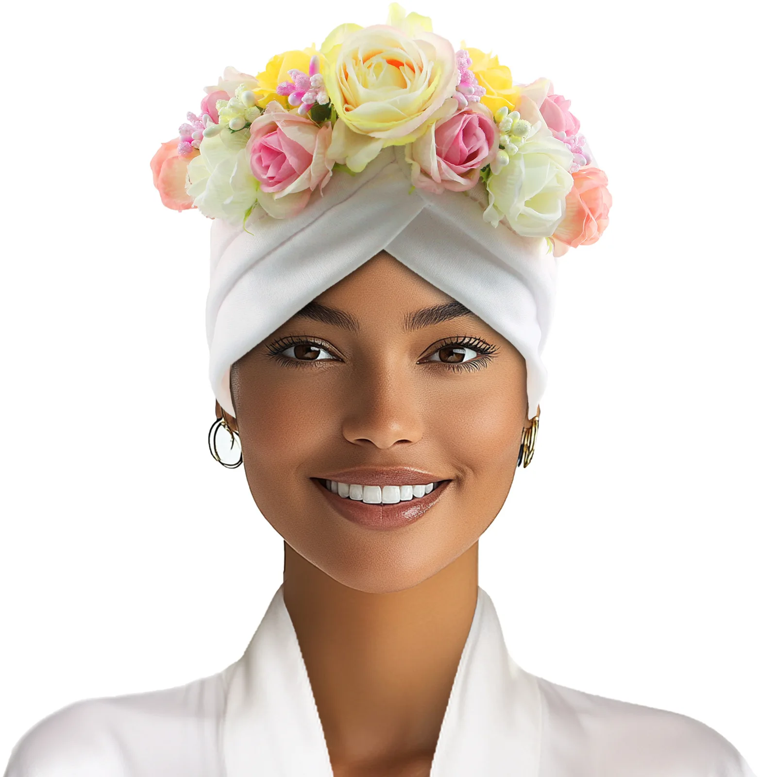 

New African Women's Turban Cap Nigeria Auto Gele Headtie Already Made Wedding Geles Female Head Wraps with Flower Party Femme