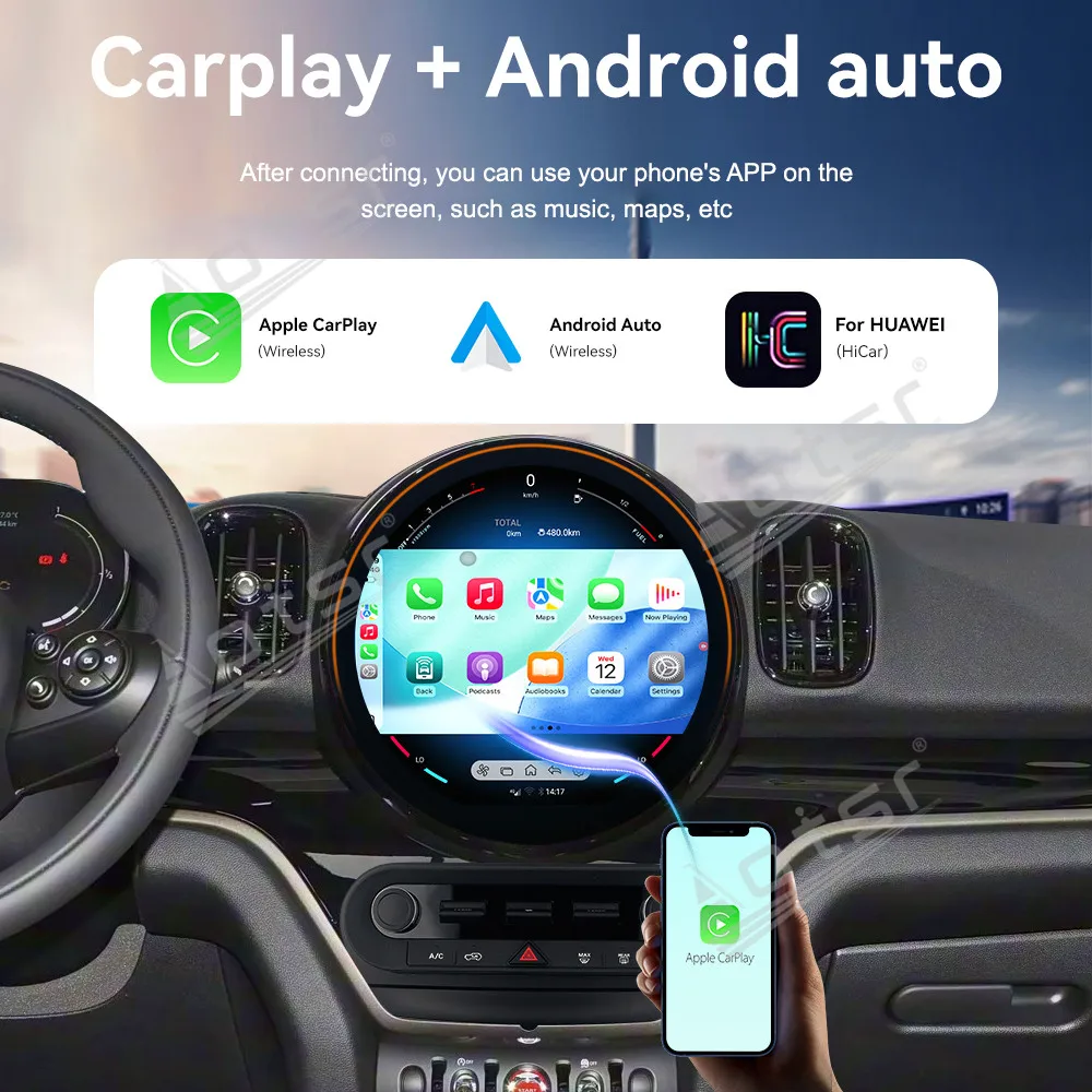 11.8’’ Android 13 Carplay For MINI Countryman F60 2017-2023 GPS Navigation Car Radio 2K HD Touch Screen Multimedia Auto Stereo